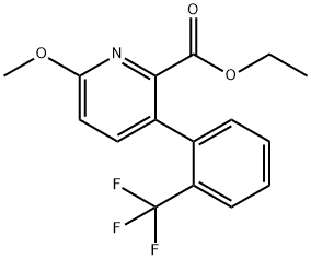 Ethyl 6-methoxy-3-(2-(trifluoromethyl)phenyl)picolinate 结构式