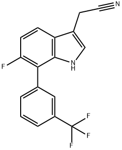 7-Methoxy-5-(4-(trifluoromethoxy)phenyl)indole 结构式