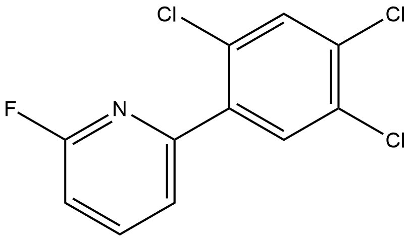 2-Fluoro-6-(2,4,5-trichlorophenyl)pyridine 结构式