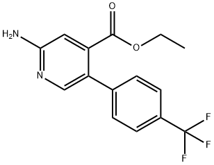 Ethyl 2-amino-5-(4-(trifluoromethyl)phenyl)isonicotinate 结构式