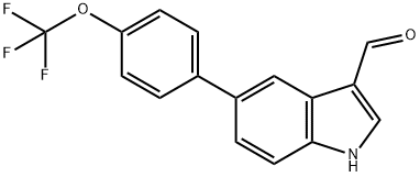 5-(4-(Trifluoromethoxy)phenyl)indole-3-carboxaldehyde Structure