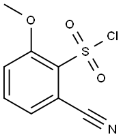 2-Cyano-6-methoxybenzenesulfonylchloride Struktur