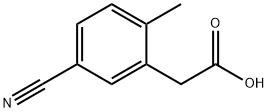 Benzeneacetic acid, 5-cyano-2-methyl- Struktur