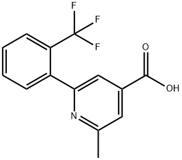 2-Methyl-6-(2-(trifluoromethyl)phenyl)isonicotinic acid 结构式