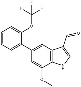 5-Hydroxy-4-(3-(trifluoromethyl)phenyl)indole-3-acetic acid Structure