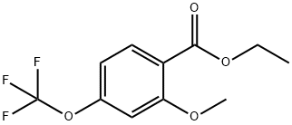 Benzoic acid, 2-methoxy-4-(trifluoromethoxy)-, ethyl ester,1261862-69-4,结构式