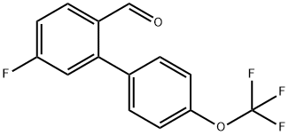 5-Fluoro-4'-(trifluoromethoxy)biphenyl-2-carboxaldehyde,1261864-88-3,结构式