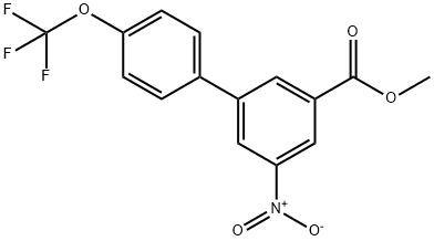 5-Nitro-4''-(trifluoromethoxy)biphenyl-3-carboxylic acid methyl ester Struktur