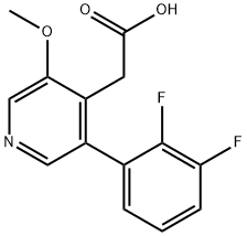 3-(2,3-Difluorophenyl)-5-methoxypyridine-4-acetic acid 结构式