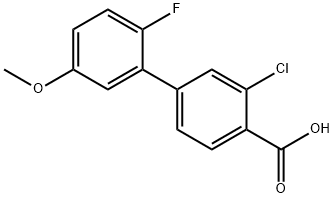 2-Chloro-4-(2-fluoro-5-methoxyphenyl)benzoic acid 结构式