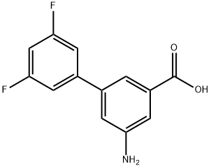 3-Amino-5-(3,5-difluorophenyl)benzoic acid Struktur