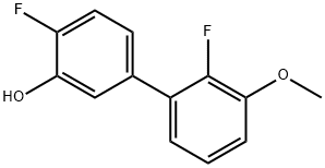 2-Fluoro-5-(2-fluoro-3-methoxyphenyl)phenol 结构式