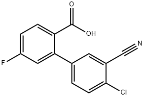 2-(4-Chloro-3-cyanophenyl)-4-fluorobenzoic acid Structure
