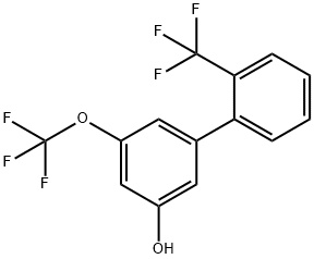 5-(2-Trifluoromethylphenyl)-3-trifluoromethoxyphenol 结构式