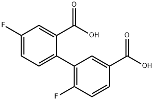 2-(5-Carboxy-2-fluorophenyl)-5-fluorobenzoic acid 结构式