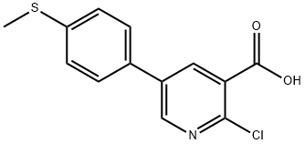 2-Chloro-5-(4-methylthiophenyl)nicotinic acid 结构式