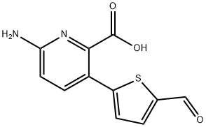 3-(5-Formylthiophen-2-yl)-6-aminopicolinic acid 结构式