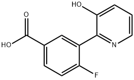 2-(5-Carboxy-2-fluorophenyl)-3-hydroxypyridine Structure