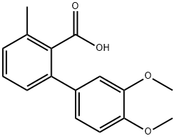 2-(3,4-Dimethoxyphenyl)-6-methylbenzoic acid,1261948-99-5,结构式