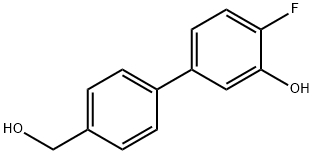 2-Fluoro-5-(4-hydroxymethylphenyl)phenol 结构式