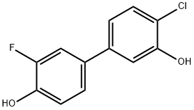 2-Chloro-5-(3-fluoro-4-hydroxyphenyl)phenol 结构式