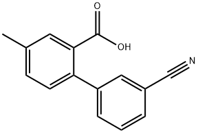 2-(3-Cyanophenyl)-5-methylbenzoic acid Structure
