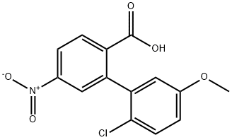 2-(2-Chloro-5-methoxyphenyl)-4-nitrobenzoic acid Structure