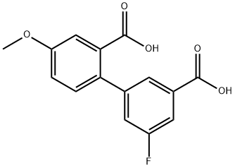 2-(3-Carboxy-5-fluorophenyl)-5-methoxybenzoic acid,1261956-27-7,结构式
