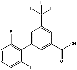 3-(2,6-Difluorophenyl)-5-trifluoromethylbenzoic acid Struktur