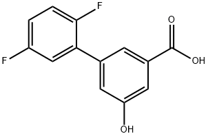 3-(2,5-Difluorophenyl)-5-hydroxybenzoic acid 结构式