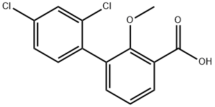 3-(2,4-Dichlorophenyl)-2-methoxybenzoic acid 结构式