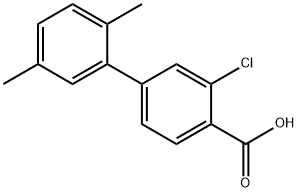 2-Chloro-4-(2,5-dimethylphenyl)benzoic acid 结构式