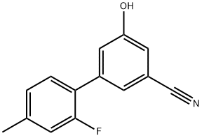 3-Cyano-5-(2-fluoro-4-methylphenyl)phenol,1261974-32-6,结构式