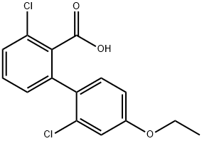 6-Chloro-2-(2-chloro-4-ethoxyphenyl)benzoic acid 结构式
