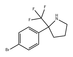 Pyrrolidine, 2-(4-bromophenyl)-2-(trifluoromethyl)- 结构式