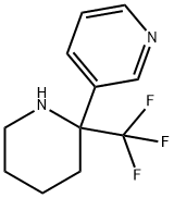 Pyridine, 3-[2-(trifluoromethyl)-2-piperidinyl]- 结构式