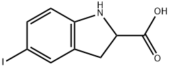 1H-Indole-2-carboxylic acid, 2,3-dihydro-5-iodo- Structure