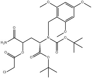 L-Glutamine, 4-[(2-chloroacetyl)oxy]-N2-[(1,1-dimethylethoxy)carbonyl]-N-[(2,4,6-trimethoxyphenyl)methyl]-, 1,1-dimethylethyl ester