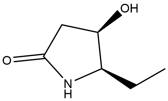 rel-(4R,5R)-5-Ethyl-4-hydroxy-2-pyrrolidinone Struktur