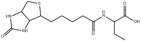 Butanoic acid, 2-[[5-(hexahydro-2-oxo-1H-thieno[3,4-d]imidazol-4-yl)-1-oxopentyl]amino]-,1263044-15-0,结构式
