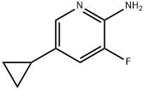 2-Pyridinamine, 5-cyclopropyl-3-fluoro- 结构式