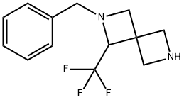 2,6-Diazaspiro[3.3]heptane, 2-(phenylmethyl)-1-(trifluoromethyl)- 结构式