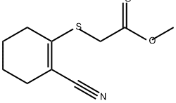 Acetic acid, 2-[(2-cyano-1-cyclohexen-1-yl)thio]-, methyl ester