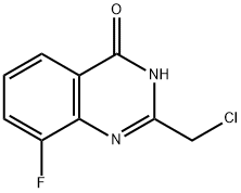 2-(chloromethyl)-8-fluoro-3,4-dihydroquinazolin-4-one Struktur