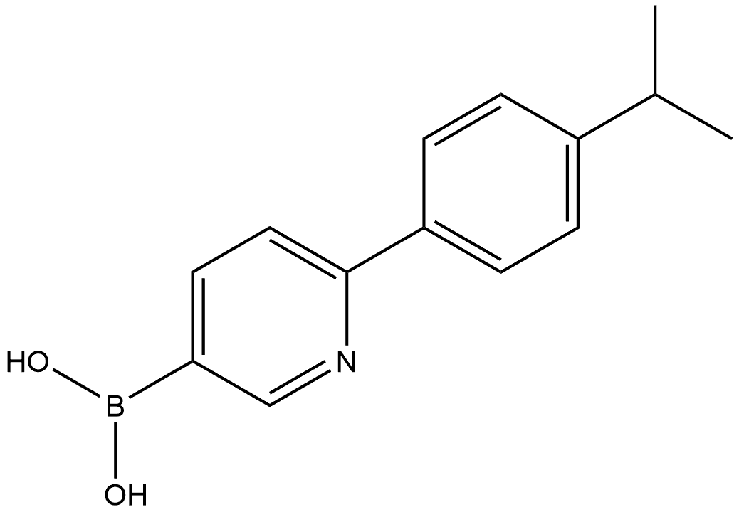 B-[6-[4-(1-Methylethyl)phenyl]-3-pyridinyl]boronic acid Structure