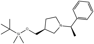 Pyrrolidine, 3-[[[(1,1-dimethylethyl)dimethylsilyl]oxy]methyl]-1-[(1R)-1-phenylethyl]-, (3S)-