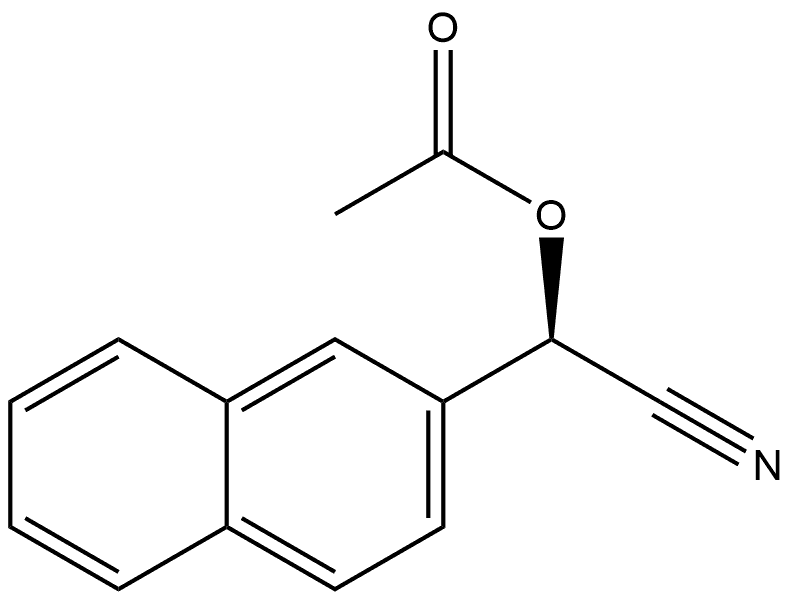 2-Naphthaleneacetonitrile, α-(acetyloxy)-, (αR)- Structure
