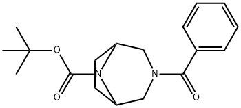 3,8-Diazabicyclo[3.2.1]octane-8-carboxylic acid, 3-benzoyl-, 1,1-dimethylethyl ester Structure