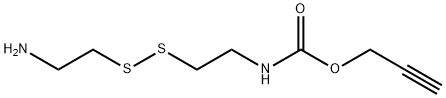 Carbamic acid, N-[2-[(2-aminoethyl)dithio]ethyl]-, 2-propyn-1-yl ester Structure