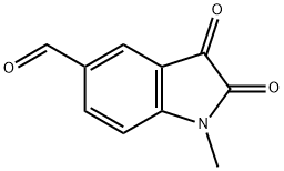 1H-Indole-5-carboxaldehyde, 2,3-dihydro-1-methyl-2,3-dioxo- Struktur